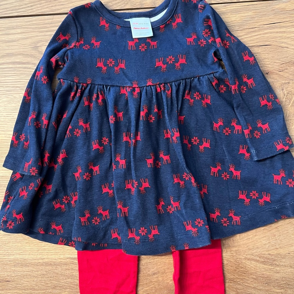 Hanna Andersson 12-18 month tunic and leggings set, nwot